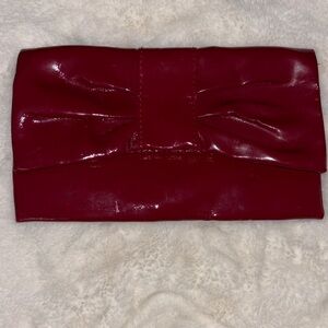 Sleek Red Patent Clutch Bag - Women